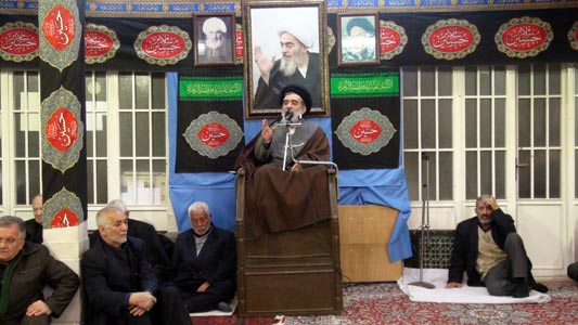 Mourning Ceremony in the Office of Late Grand Ayatollah Muhammad Fazel Lankarani (6th of Muharram1433)