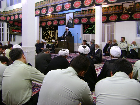مراسم عزاداری در دفتر حضرت آیت الله محمد فاضل لنکرانی(قدس سره) دهه محرم 1436