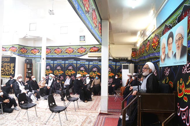 برگزاری مراسم سوگواری اربعین حسینی در دفتر آیت الله فاضل لنکرانی
