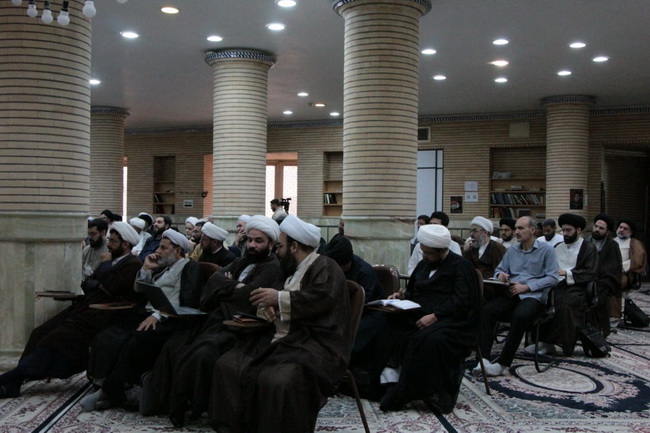 مراسم عزاداری وسوگواری وفات حضرت معصومه(س) در درس خارج اصول 