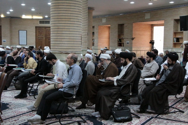 مراسم عزاداری وسوگواری وفات حضرت معصومه(س) در درس خارج اصول 