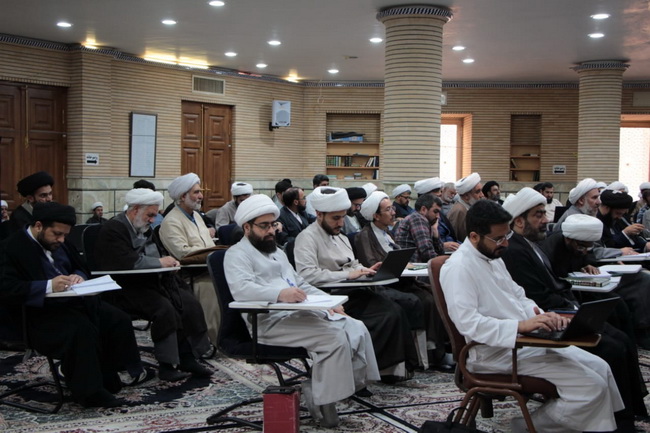 مراسم عزاداری وسوگواری وفات حضرت معصومه(س) در درس خارج اصول 