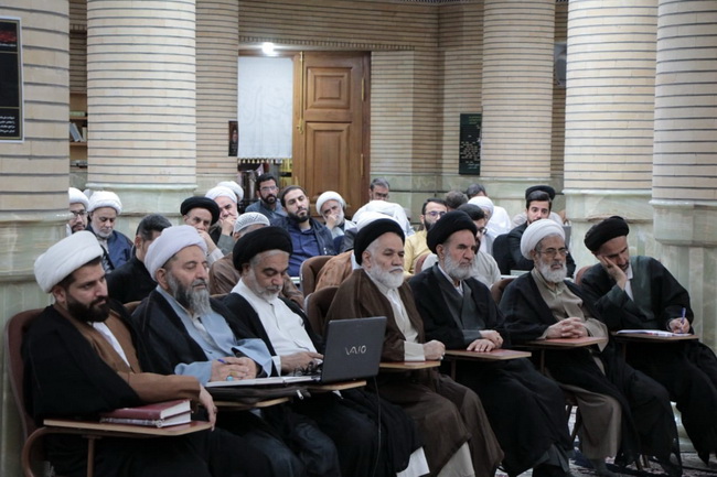 مراسم عزاداری وسوگواری وفات حضرت معصومه(س) در درس خارج اصول 