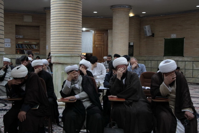 مراسم عزاداری وسوگواری وفات حضرت معصومه(س) در درس خارج اصول 