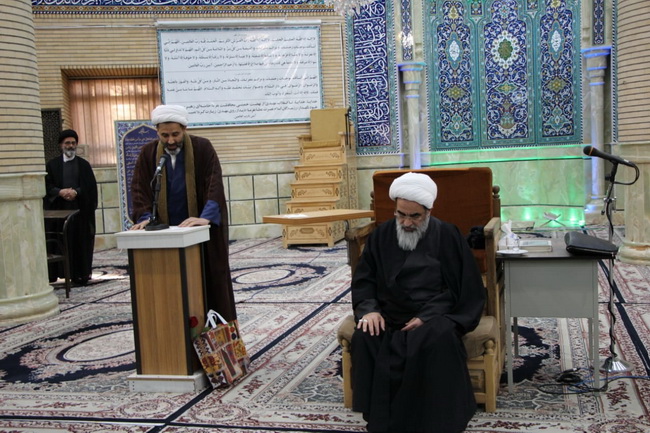 مراسم جشن میلاد حضرت امام جواد(ع) و جشن ولادت حضرت آیت الله فاضل لنکرانی در درس خارج اصول 