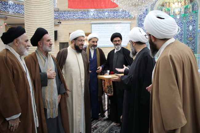 مراسم جشن میلاد حضرت امام جواد(ع) و جشن ولادت حضرت آیت الله فاضل لنکرانی در درس خارج اصول 