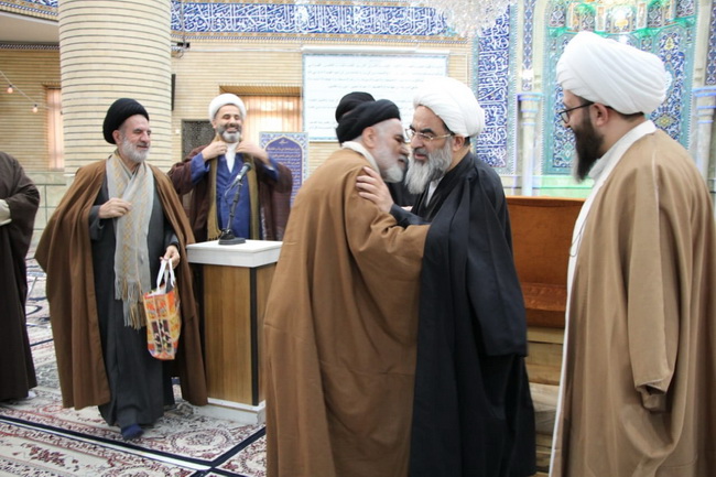 مراسم جشن میلاد حضرت امام جواد(ع) و جشن ولادت حضرت آیت الله فاضل لنکرانی در درس خارج اصول 