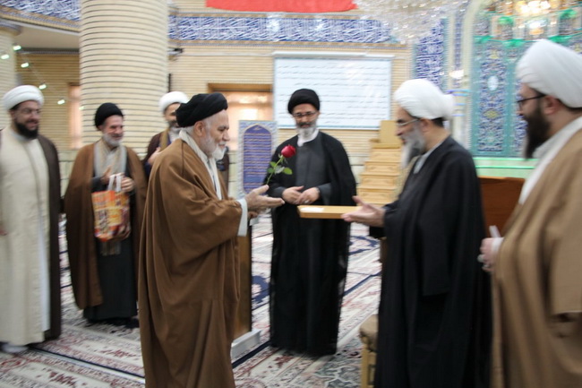 مراسم جشن میلاد حضرت امام جواد(ع) و جشن ولادت حضرت آیت الله فاضل لنکرانی در درس خارج اصول 