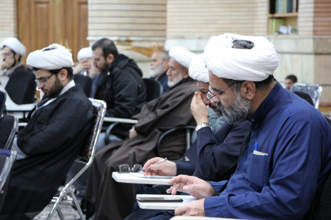 مراسم جشن میلاد حضرت امام جواد(ع) و جشن ولادت حضرت آیت الله فاضل لنکرانی در درس خارج اصول 