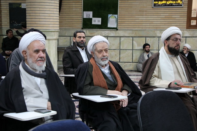 مراسم جشن میلاد حضرت امام جواد(ع) و جشن ولادت حضرت آیت الله فاضل لنکرانی در درس خارج اصول 