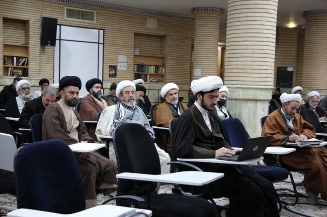 مراسم جشن میلاد حضرت امام جواد(ع) و جشن ولادت حضرت آیت الله فاضل لنکرانی در درس خارج اصول 