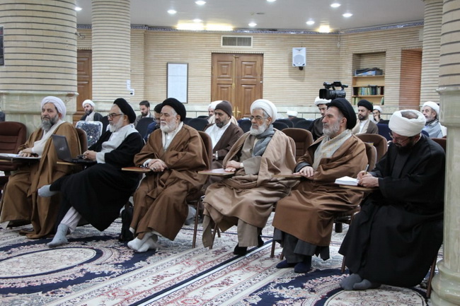 مراسم جشن میلاد حضرت امام جواد(ع) و جشن ولادت حضرت آیت الله فاضل لنکرانی در درس خارج اصول 