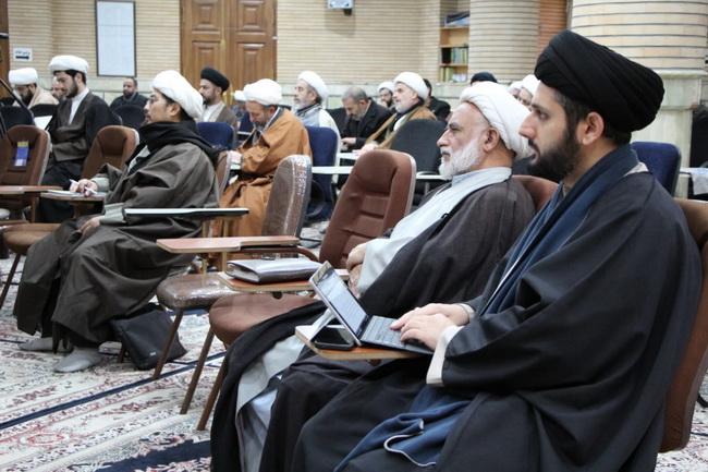 مراسم جشن میلاد حضرت امام جواد(ع) و جشن ولادت حضرت آیت الله فاضل لنکرانی در درس خارج اصول 