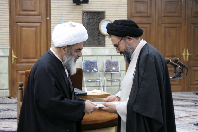 آئین تجلیل از حجت‌الاسلام والمسلمین سید عباس مظفری مرتضوی مدیر مجموعه مرکز فقهی ائمه اطهار(ع) افغانستان در قم