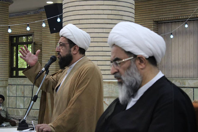 مراسم جشن میلاد حضرت فاطمه معصومه(س) در پایان درس خارج اصول