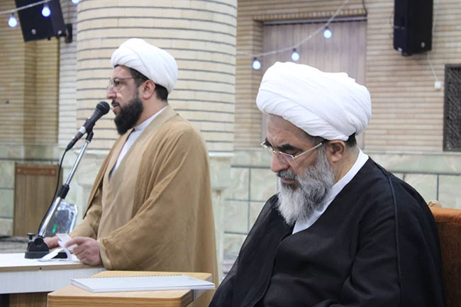 مراسم جشن میلاد حضرت فاطمه معصومه(س) در پایان درس خارج اصول