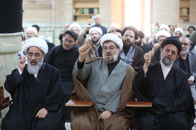 مراسم عزاداری شهادت ولی امر مسلمین حضرت آیت الله العظمی امام خامنه‌ای(قدس سره الشریف) در مرکز فقهی ائمه اطهار(ع)