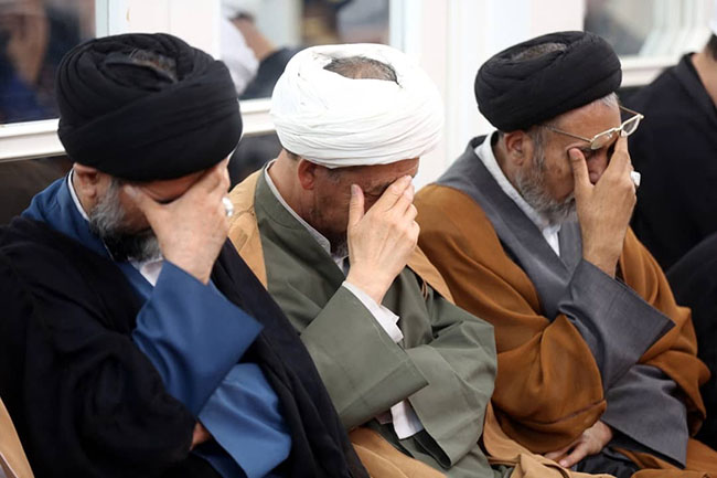 مراسم سوگواری شهادت امام صادق(ع) در دفتر آیت الله فاضل لنکرانی