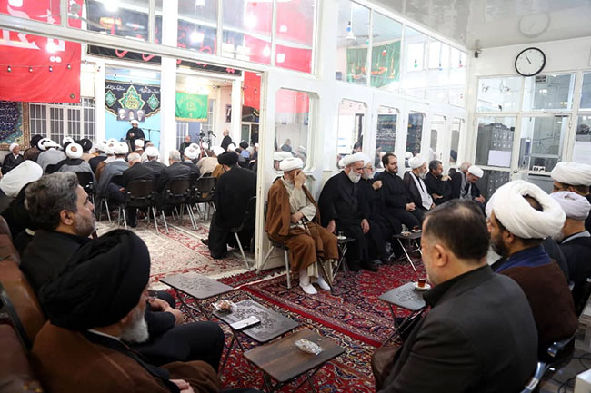 مراسم سوگواری شهادت امام صادق(ع) در دفتر آیت الله فاضل لنکرانی