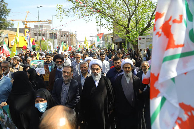 حضور در راهپیمایی پر شکوه روز قدس