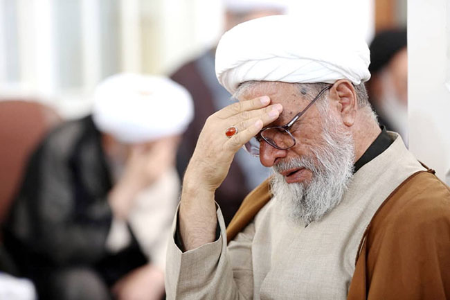 مراسم سوگواری شهادت امام صادق(ع) در دفتر آیت الله فاضل لنکرانی