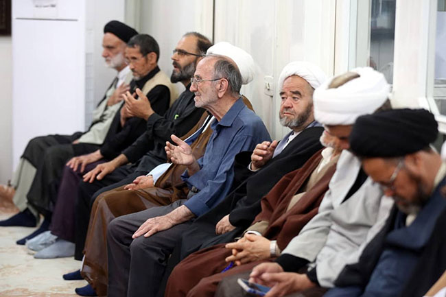 مراسم سوگواری شهادت امام صادق(ع) در دفتر آیت الله فاضل لنکرانی