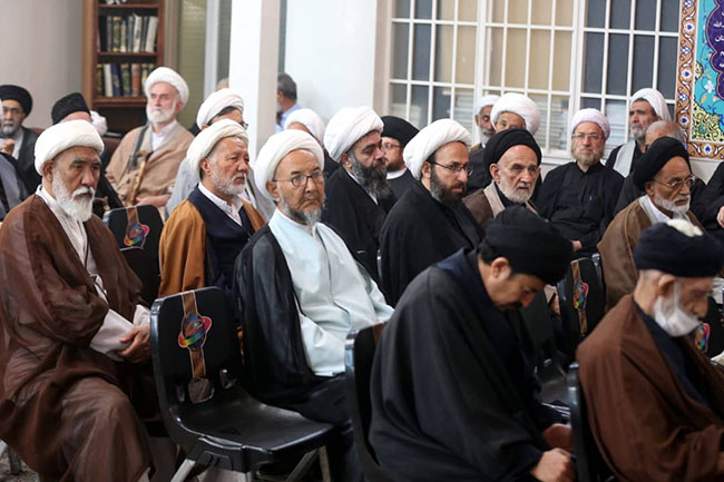 مراسم سوگواری شهادت امام صادق(ع) در دفتر آیت الله فاضل لنکرانی