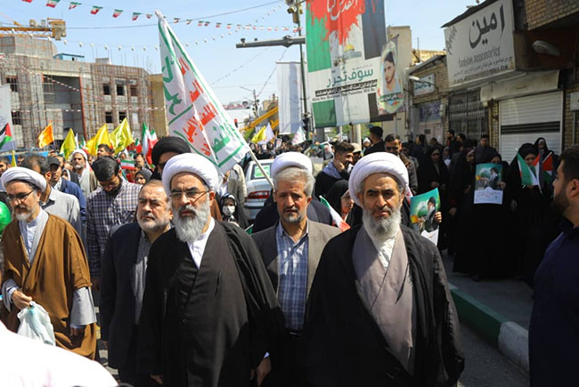حضور در راهپیمایی پر شکوه روز قدس