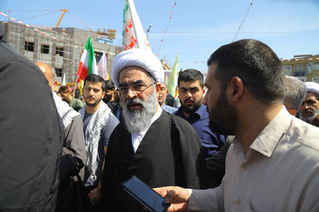حضور در راهپیمایی پر شکوه روز قدس