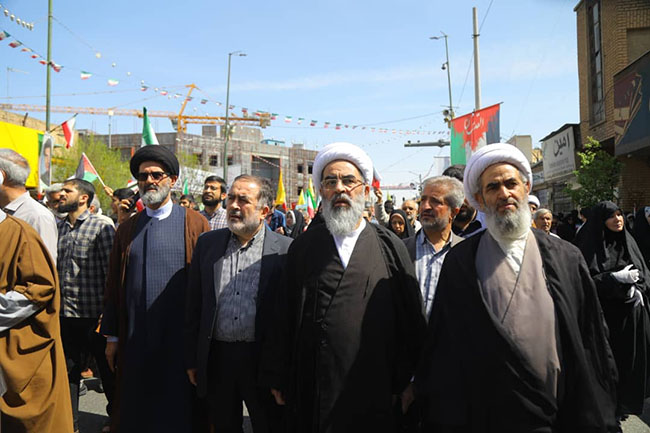 حضور در راهپیمایی پر شکوه روز قدس