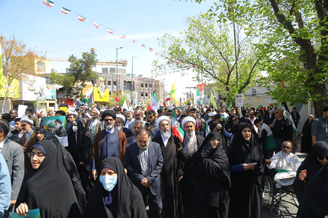 حضور در راهپیمایی پر شکوه روز قدس