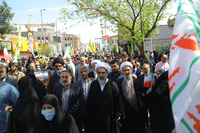 حضور در راهپیمایی پر شکوه روز قدس
