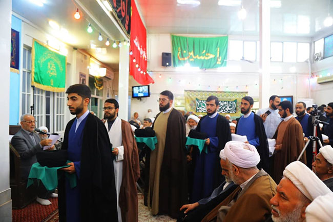 مراسم جشن میلاد با سعادت امام رضا(ع) و آیین عمامه‌گذاری طلاب در حسینیه دفتر آیت‌الله فاضل لنکرانی