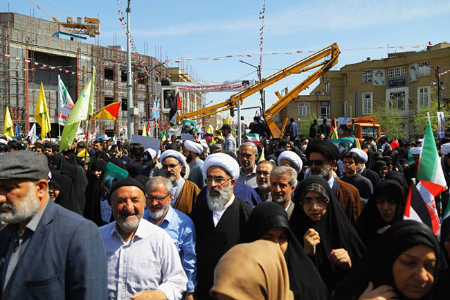 حضور در راهپیمایی پر شکوه روز قدس