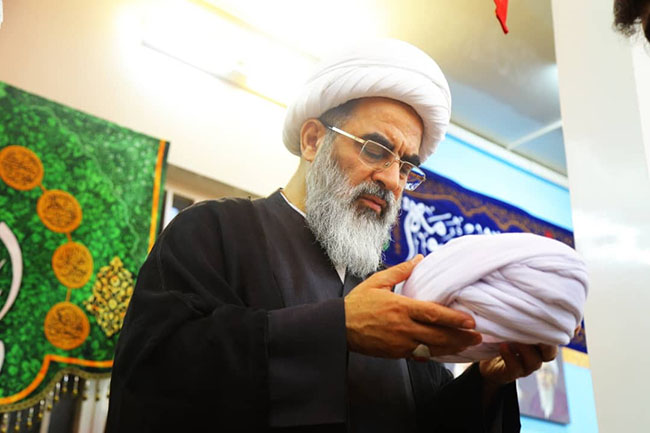 مراسم جشن میلاد با سعادت امام رضا(ع) و آیین عمامه‌گذاری طلاب در حسینیه دفتر آیت‌الله فاضل لنکرانی