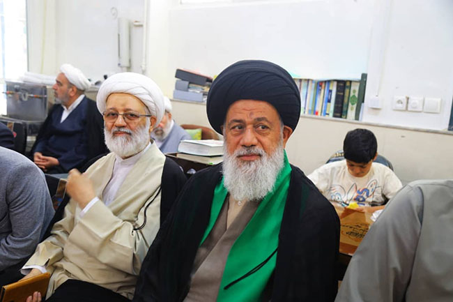 مراسم جشن میلاد با سعادت امام رضا(ع) و آیین عمامه‌گذاری طلاب در حسینیه دفتر آیت‌الله فاضل لنکرانی