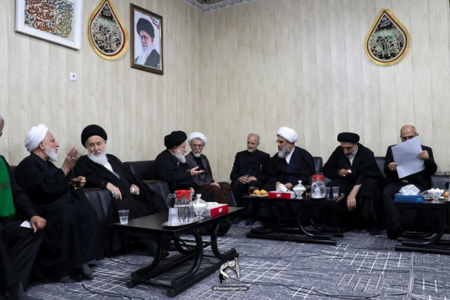 حضور آیت الله فاضل لنکرانی در مراسم عزاداری هیئت رزمندگان اسلام قم