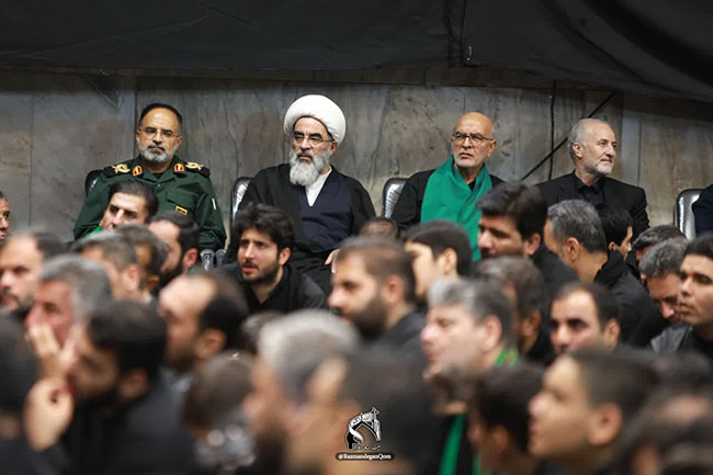 حضور آیت الله فاضل لنکرانی در مراسم عزاداری هیئت رزمندگان اسلام قم