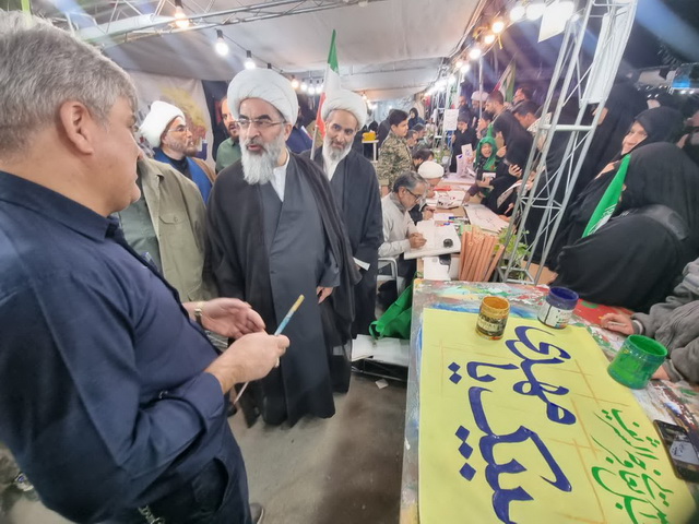 حضور در موکب هنر و رسانه بلوار صدوق و فردوسی قم