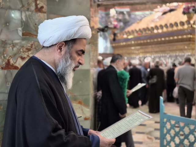 زیارت حضرت معصومه(س) و والد معظم له 