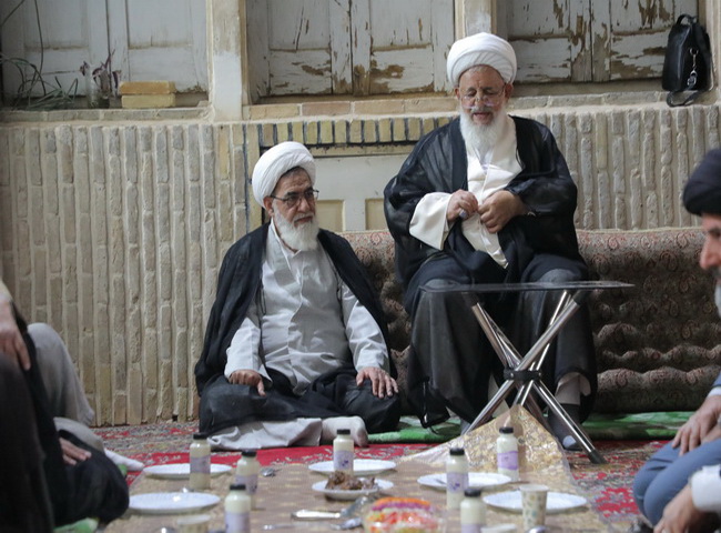 حضور آیت‌الله فاضل لنکرانی در دفتر مرحوم آیت‌الله علومی