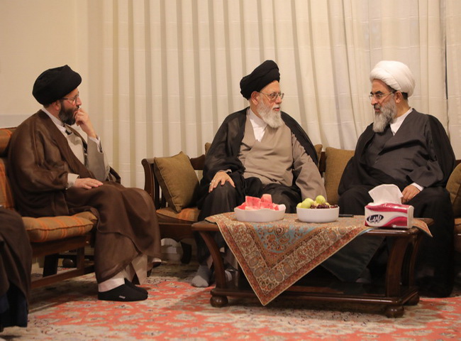 دیدار آیت الله فاضل لنکرانی با حجت الاسلام و المسلمین سیدعلیرضا حیدری از شاگردان مرحوم امام خمینی(قده)