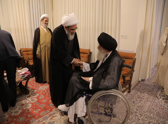 دیدار آیت الله فاضل لنکرانی با حجت الاسلام و المسلمین سیدعلیرضا حیدری از شاگردان مرحوم امام خمینی(قده)