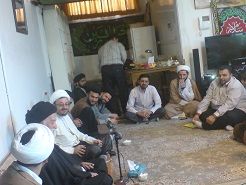 دیدار طلاب شرکت کننده در اردوی مشهد با حضرت آیت الله خلخالی (زیدعزه)