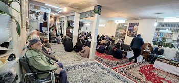 حضور مسئولین، اساتید و طلاب مدرسه قرآنی ائمه اطهار(ع) قم در مراسم روضه دفتر مشهد