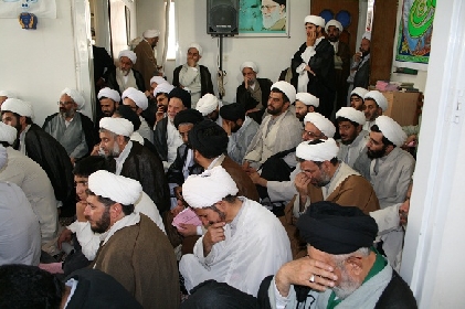 مراسم جشن ميلاد حضرت زهرا(س) در دفتر حضرت آيت الله العظمي فاضل لنكراني(ره) در شهر كرج