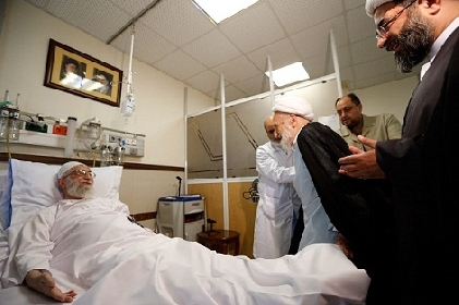 عيادت حضرت آيت الله حاج شيخ محمد جواد فاضل لنکراني(دامت برکاته) از مقام معظم رهبري(مد ظله العالي)