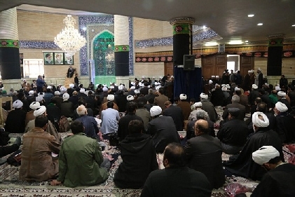 مراسم سوگواري سالروز شهادت امام حسن مجتبي(ع) هفتم صفر در مرکز فقهي ائمه اطهار(ع) قم برگزار شد