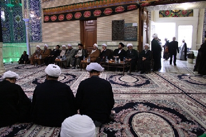 مراسم سوگواري سالروز شهادت امام حسن مجتبي(ع) هفتم صفر در مرکز فقهي ائمه اطهار(ع) قم برگزار شد