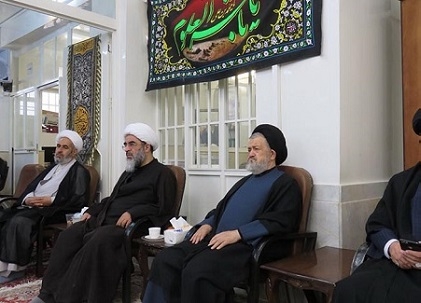 مراسم سوگواری شهادت امام باقر(ع) در دفتر آیت الله فاضل لنکرانی